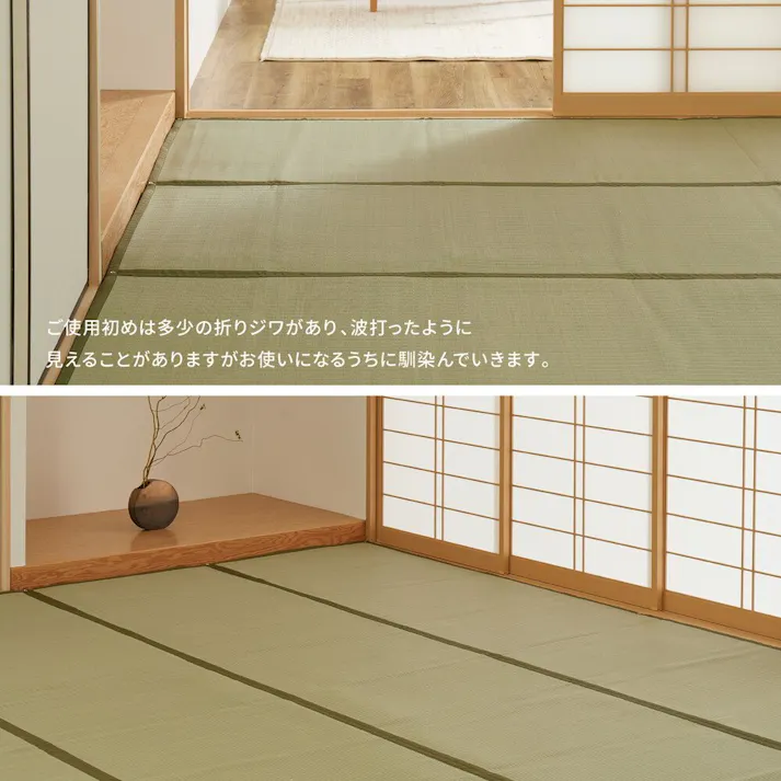 HAGIHARA 洗えるい草風カーペット 四条(しじょう) 三六間4.5畳 グリーン 4955872950815 159070145【別送品】