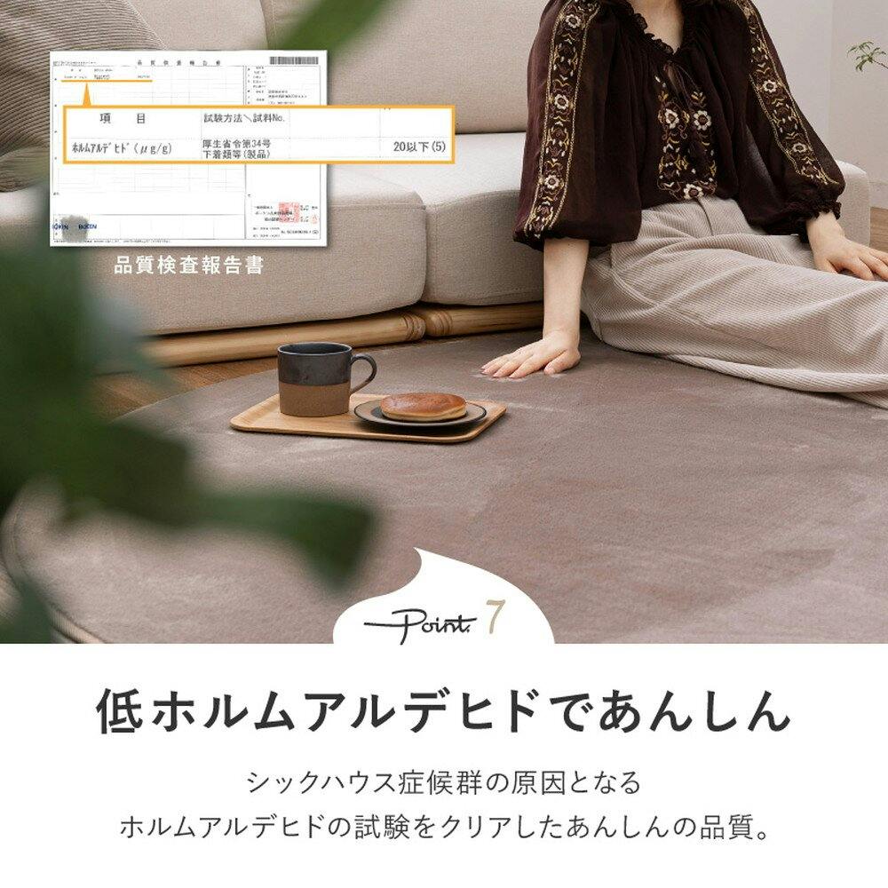 HAGIHARA メレンゲタッチの洗えるコンパクトラグ 楕円形 160×220