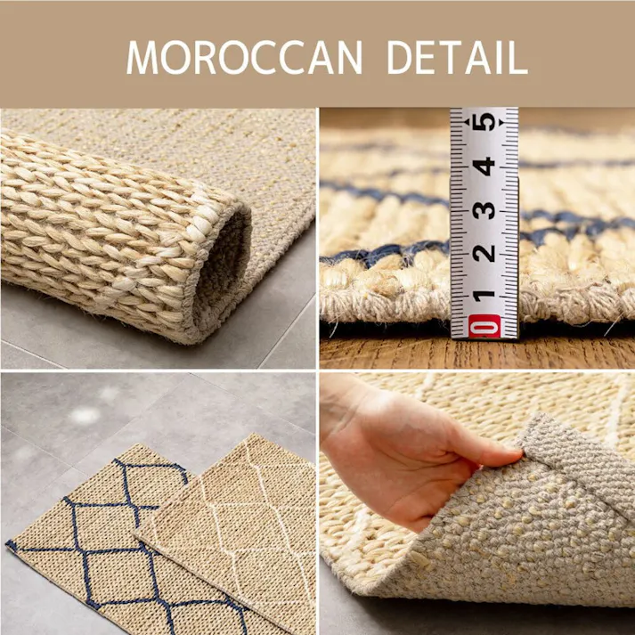 HAGIHARA ジュートマット トロン 120×180 ホワイト 4955872954936 270098810【別送品】