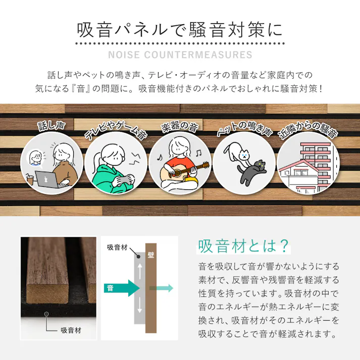 HAGIHARA 吸音パネル イパネッラ 6枚入り 29.5×80×2.1 ナチュラル 4955872963990 騒音対策 防音対策 簡単アレンジ 壁 270611000【別送品】