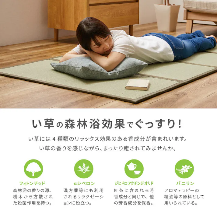 折り畳める 畳マットレス 鞍馬 セミダブル 消臭調湿 滑り止め クッション性 HAGIHARA 159059260【別送品】