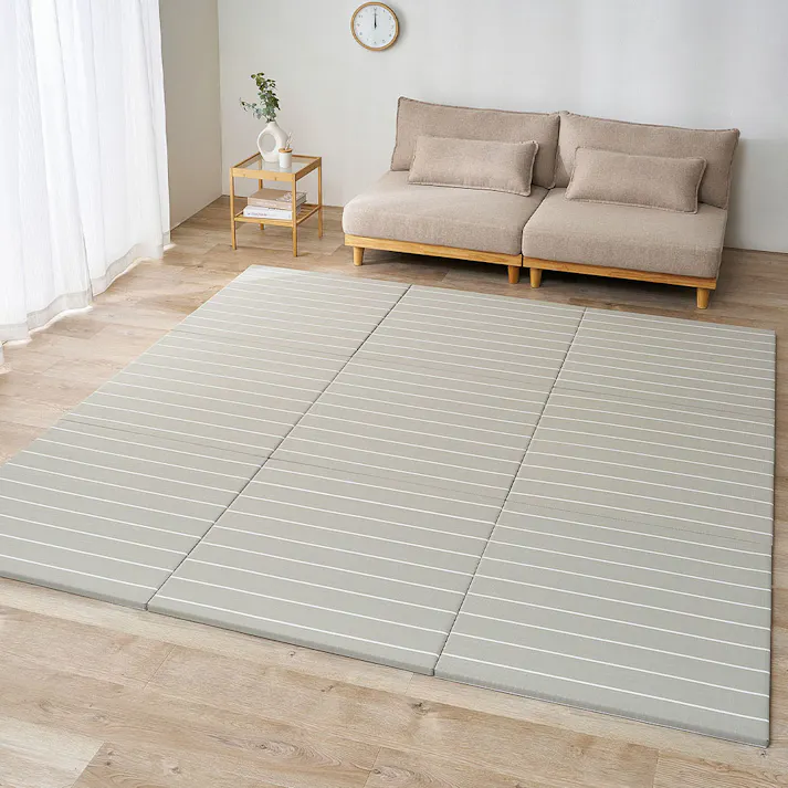 い草風置き畳 コトリナ 約82×82×2.5cm ライトグレー 水拭き可能 滑り止め クッション性 HAGIHARA 160901503【別送品】