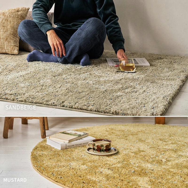 ミックスシャギーラグ Liva リーヴァ 約200×250cm ブラウン 高密度