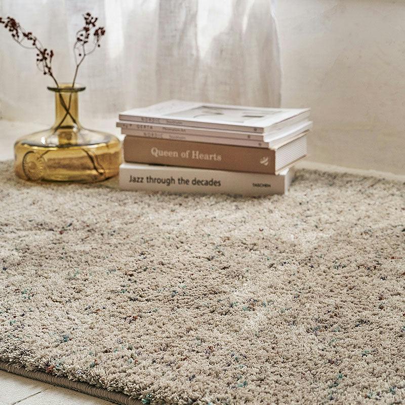 ミックスシャギーラグ Liva リーヴァ 約140×200cm グレージュ 高密度