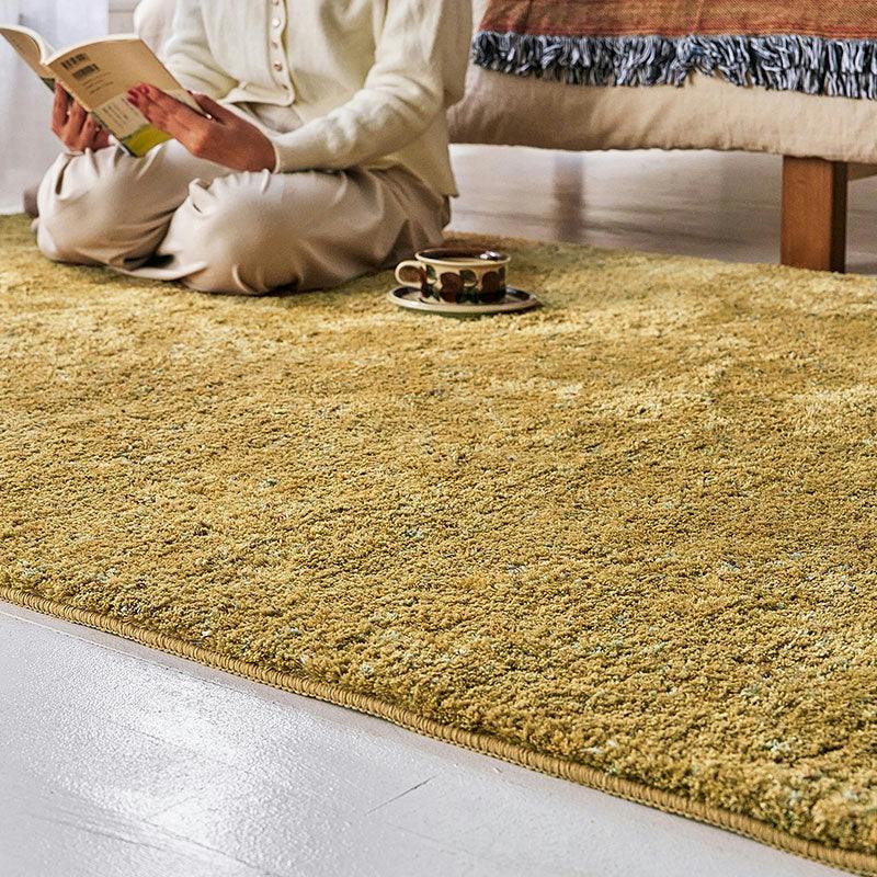 ミックスシャギーラグ Liva リーヴァ 約200×250cm マスタード 高密度