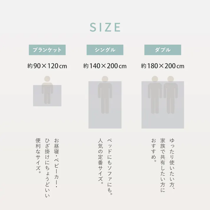 デザインガーゼケット ブランケット 約90×120cm スクエア ブルー コットン ひざ掛け オールシーズン HAGIHARA 270104312【別送品】