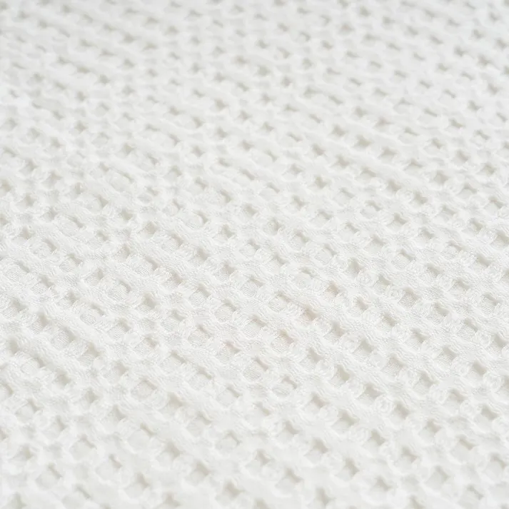 ワッフルスローケット 約180×200cm アイボリー コットン オールシーズン うす掛け HAGIHARA 270104811【別送品】