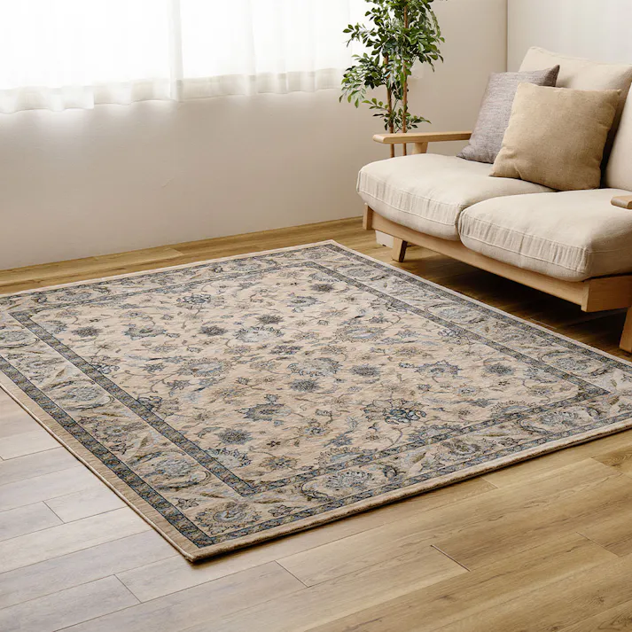ウィルトンラグ ABERDEEN ラグナ 約160×235cm ベージュ 絨毯 2.5帖用 床暖房・ホットカーペット対応 HAGIHARA 270621200【別送品】
