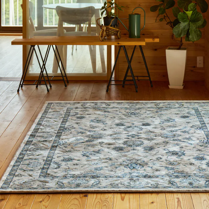 ウィルトンラグ ABERDEEN ラグナ 約200×250cm ベージュ 絨毯 3帖用 床暖房・ホットカーペット対応 HAGIHARA 270621201【別送品】