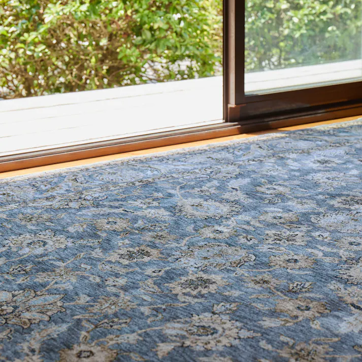 ウィルトンラグ ABERDEEN ラグナ 約160×235cm ブルー 絨毯 2.5帖用 床暖房・ホットカーペット対応 HAGIHARA 270621210【別送品】
