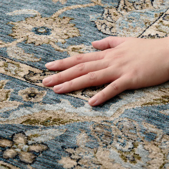 ウィルトンラグ ABERDEEN ラグナ 約160×235cm ブルー 絨毯 2.5帖用 床暖房・ホットカーペット対応 HAGIHARA 270621210【別送品】