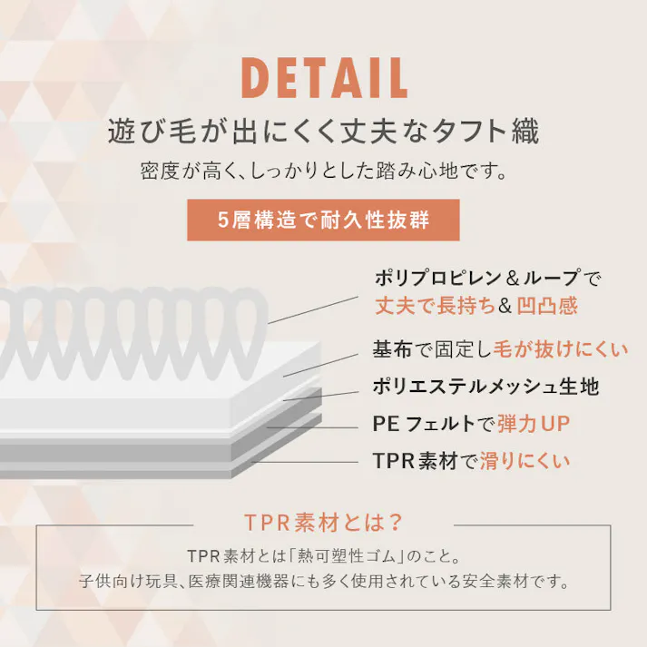 グリップタイルカーペット 50枚組 LDY4000 約40×40cm ブラウン 滑り止め 手洗い可 カット可 HAGIHARA 270623611【別送品】