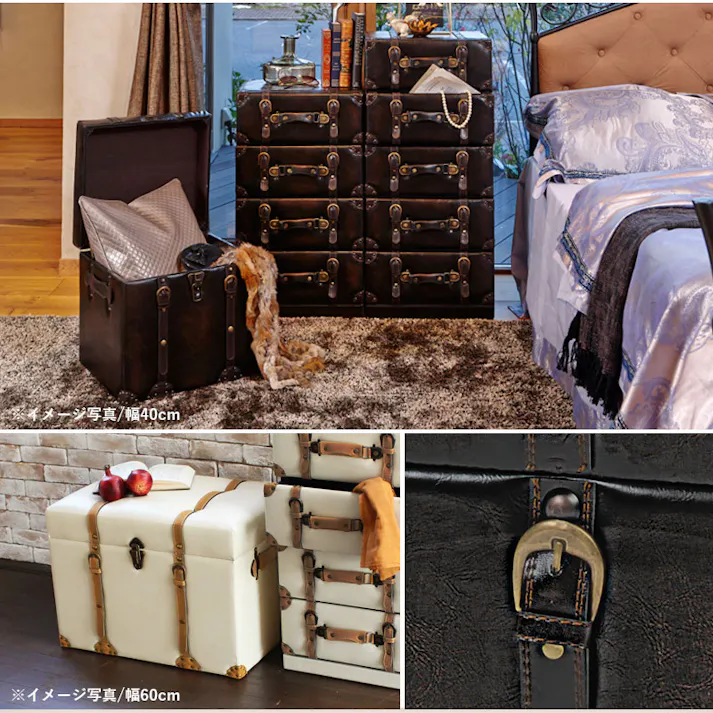 萩原スリーアイ HAGIHARA 収納スツール MC-6002IV アイボリー 幅102cm 4934257209168【別送品】