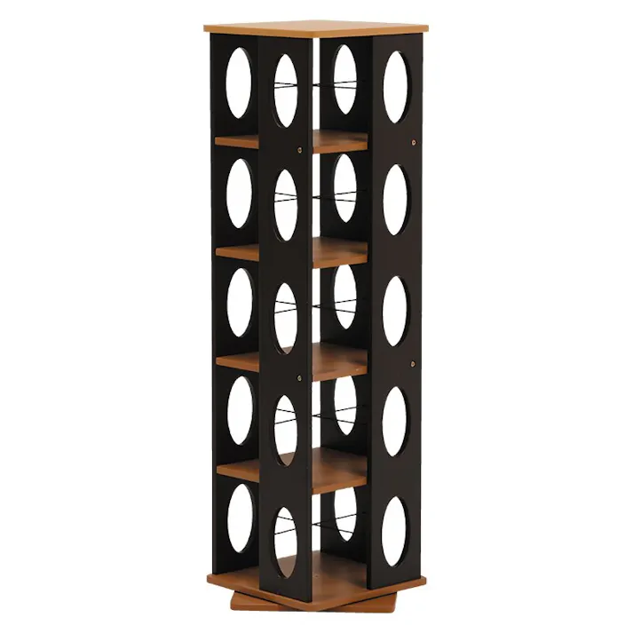 萩原スリーアイ HAGIHARA 回転ラック MUD-7180BR ナチュラル/ブラウン 高さ120cm 4934257209625【別送品】