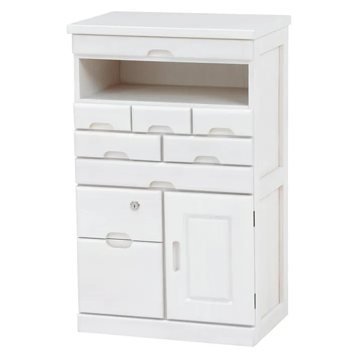 萩原スリーアイ HAGIHARA FAX台 MFX-6230WS ホワイトウォッシュ 幅48cm 4934257224697【別送品】