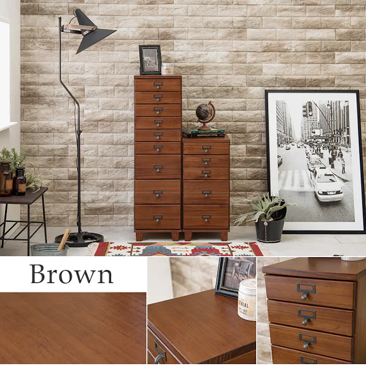 萩原スリーアイ HAGIHARA チェスト MCH-6160BR ブラウン 高さ62cm 4934257224741【別送品】