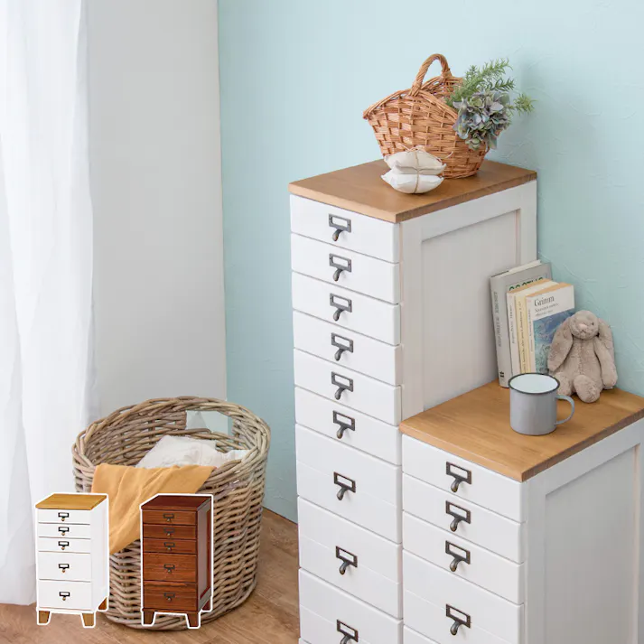 萩原スリーアイ HAGIHARA チェスト MCH-6160BR ブラウン 高さ62cm 4934257224741【別送品】