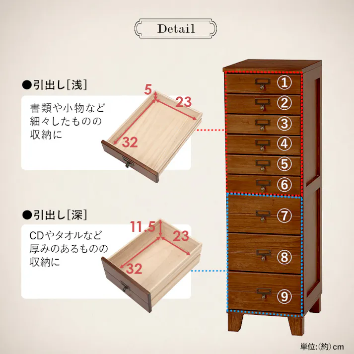 萩原スリーアイ HAGIHARA チェスト MCH-6161BR ブラウン 高さ99cm 4934257224765【別送品】