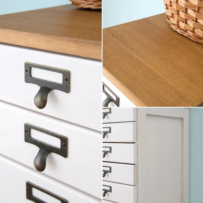 萩原スリーアイ HAGIHARA チェスト MCH-6161NW ナチュラル/ホワイト 高さ99cm 4934257224772【別送品】