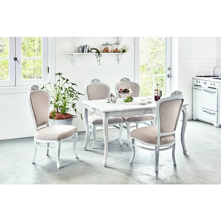 萩原スリーアイ HAGIHARA ダイニングテーブル RKT-1692AW アンティークホワイト ※テーブルのみ 幅135cm 4934257233545【別送品】