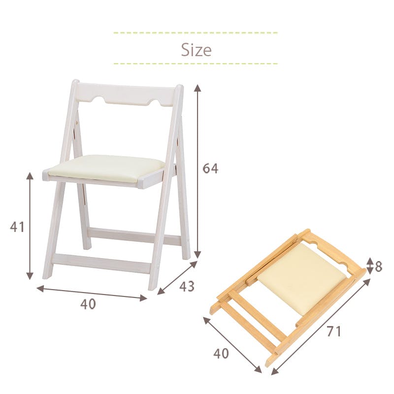 萩原スリーアイ HAGIHARA 折りたたみチェアー VC-7371NA ナチュラル