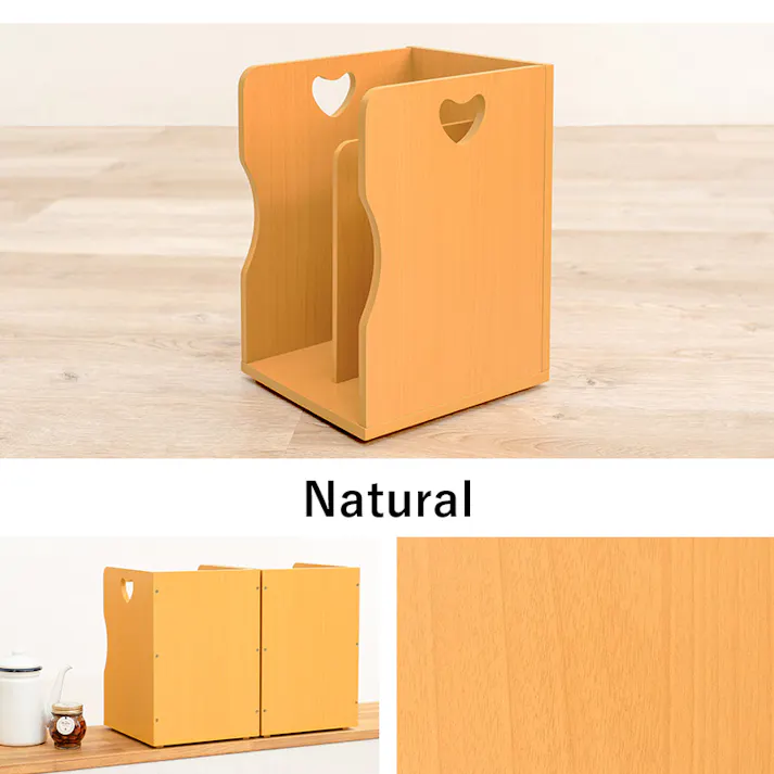 萩原スリーアイ HAGIHARA ブックスタンド 2個組 MM-6805DBR-S2 ダークブラウン ハートのデザイン持ち手 4934257252713【別送品】