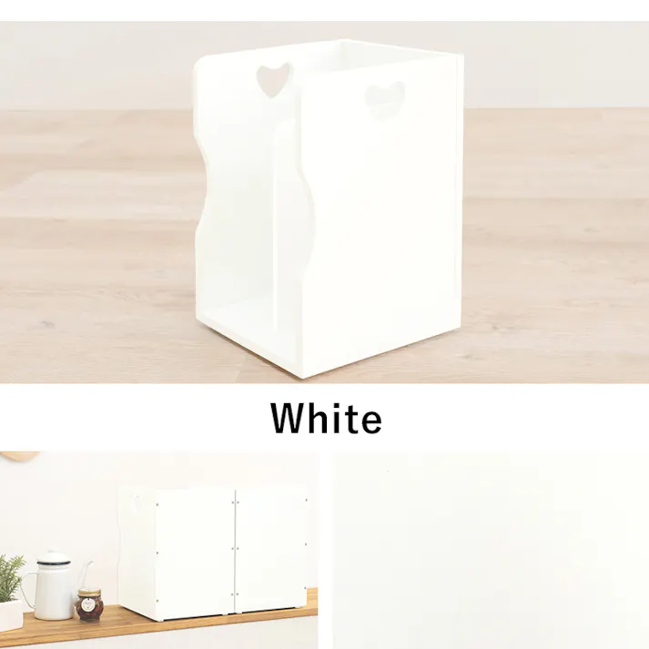 萩原スリーアイ HAGIHARA ブックスタンド 4個組 MM-6805LBR-S ライトブラウン ハートのデザイン持ち手 4934257267564【別送品】