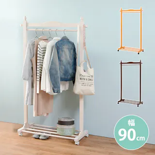 萩原スリーアイ HAGIHARA ハンガーラック VR-7238BR ブラウン 幅90cm 4934257268318【別送品】