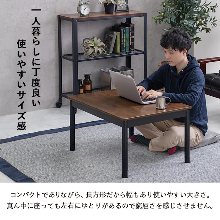 萩原スリーアイ HAGIHARA こたつ+うす掛け布団 2点セット アルテナ7560+ビケ7560BE ダークブラウン/ベージュ 4934257268653【別送品】