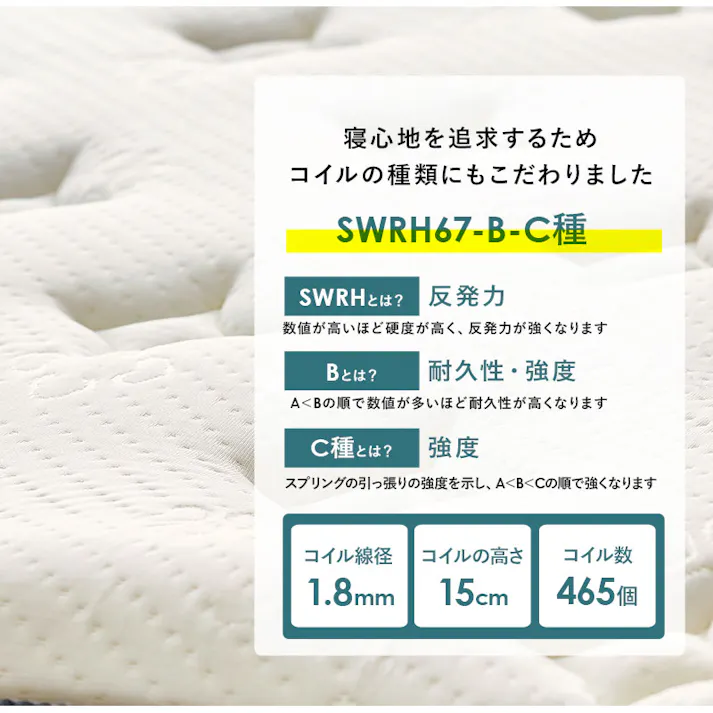 萩原スリーアイ HAGIHARA ポケットコイルマットレスベッド KMB-3108GY グレー シングルサイズ 4934257272803【別送品】