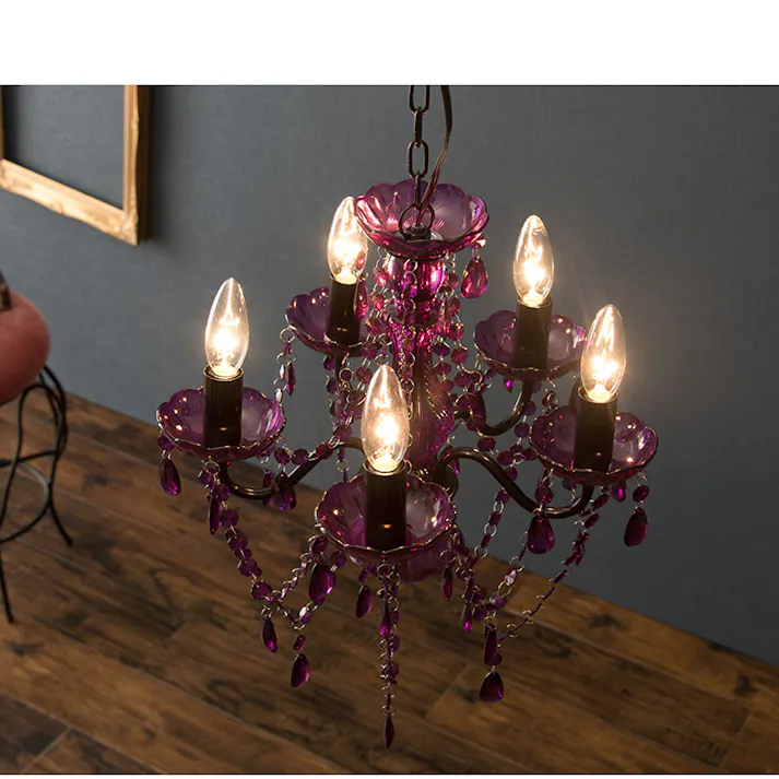 萩原スリーアイ HAGIHARA シャンデリア5灯 NL-8605CL クリア 4934257274197【別送品】