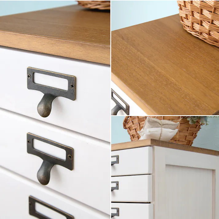 萩原スリーアイ HAGIHARA チェスト MCH-6170NW ナチュラル/ホワイト A4サイズ収納 5段 4934257280808【別送品】