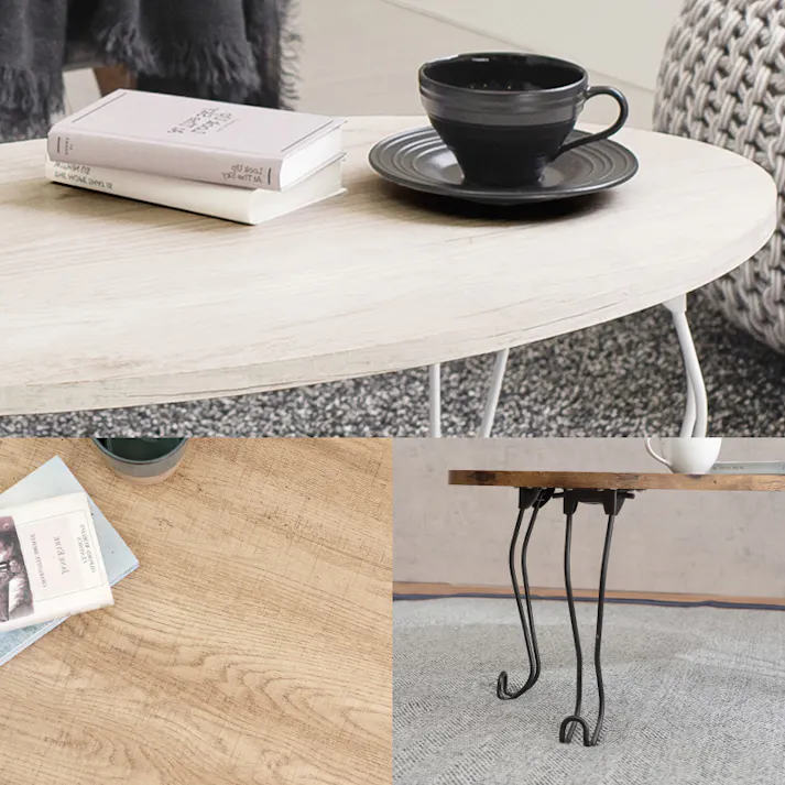 萩原スリーアイ HAGIHARA 折れ脚テーブル MT-6864WS ホワイトウォッシュ 天板80×40cm 楕円型 4934257283656【別送品】