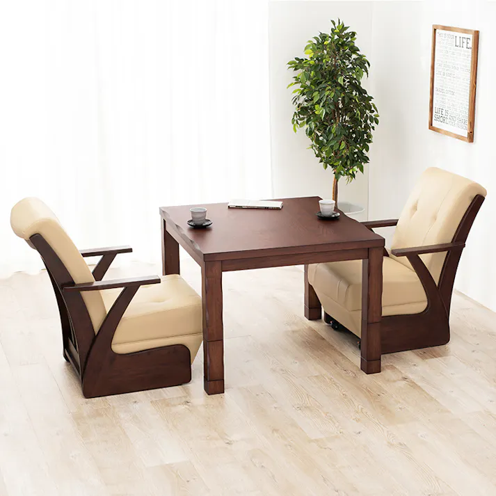 萩原スリーアイ HAGIHARA ダイニングコタツ 山城90 幅90cm コタツテーブル本体のみ 4934257284769【別送品】