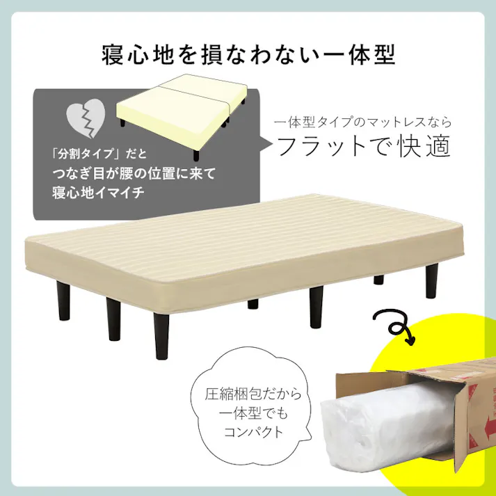 萩原スリーアイ HAGIHARA ボンネルコイルマットレスベッド KMB-3105SD-BK ブラック セミダブルサイズ 4934257286367【別送品】