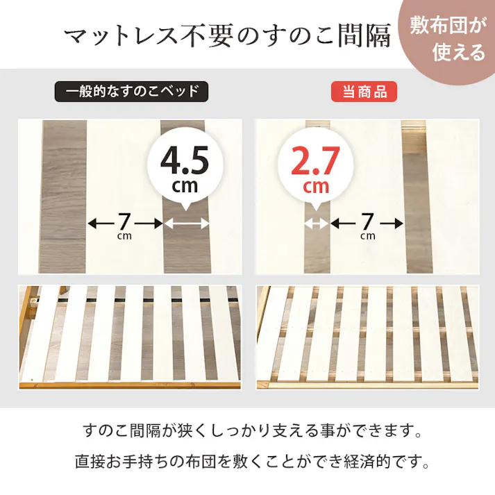 萩原スリーアイ HAGIHARA セミシングルショートベッド MB-5915SSSLBR ライトブラウン 床面高さ31/37/43cm 4934257291248【別送品】