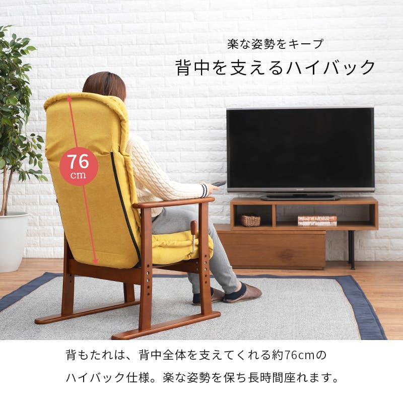 萩原スリーアイ HAGIHARA 高座椅子 LZ-4378NV ネイビー