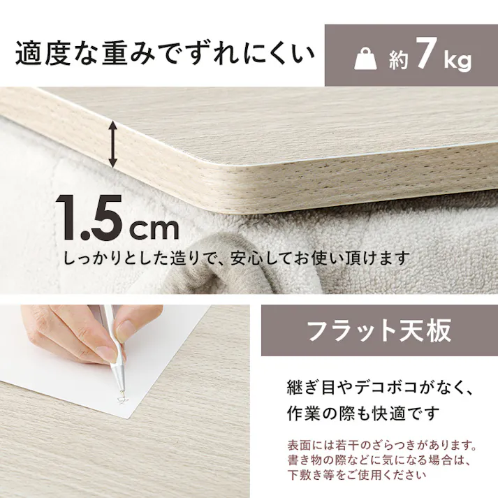 萩原スリーアイ HAGIHARA コタツ天板 KT-508-80 幅80cm 正方形天板のみ 4934257295369【別送品】