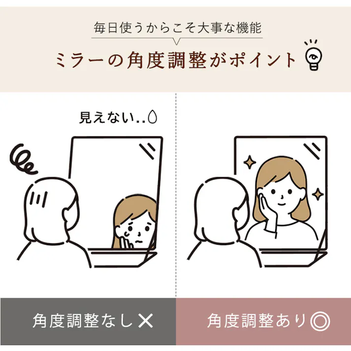 萩原スリーアイ HAGIHARA ドレッサー MD-6587DBR ダークブラウン 幅53cm 4934257296557【別送品】