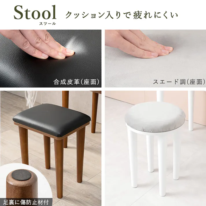 萩原スリーアイ HAGIHARA ドレッサー MD-6587DBR ダークブラウン 幅53cm 4934257296557【別送品】