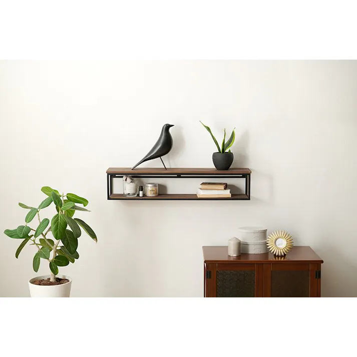 萩原スリーアイ HAGIHARA 壁掛けラック KR-3861BK ブラック 幅78cm 4934257300605【別送品】