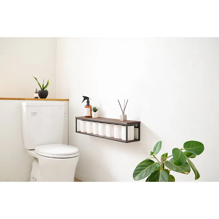 萩原スリーアイ HAGIHARA 壁掛けラック KR-3861BK ブラック 幅78cm 4934257300605【別送品】