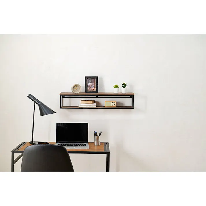 萩原スリーアイ HAGIHARA 壁掛けラック KR-3861BK ブラック 幅78cm 4934257300605【別送品】