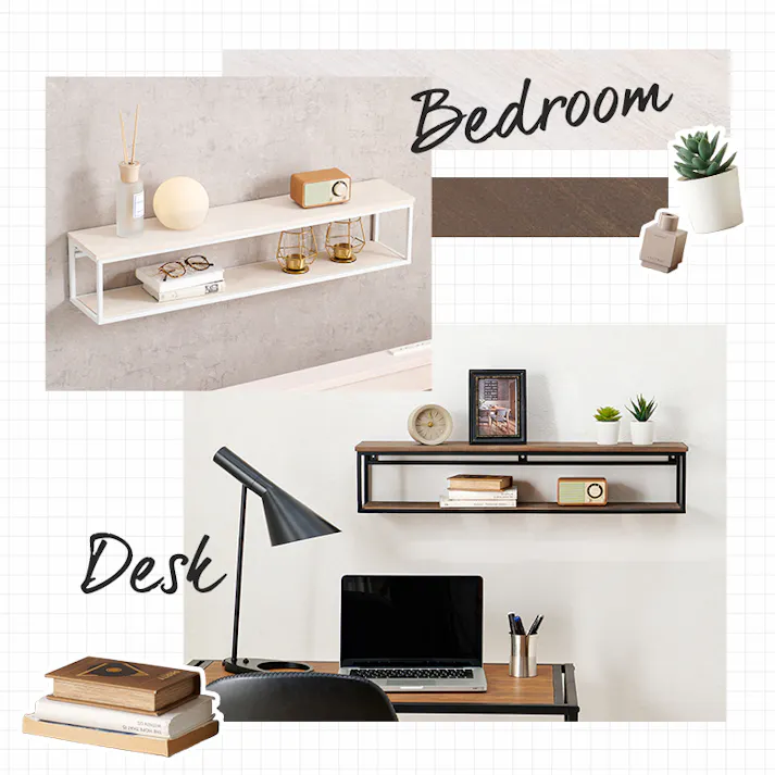 萩原スリーアイ HAGIHARA 壁掛けラック KR-3861WH ホワイト 幅78cm 4934257300612【別送品】