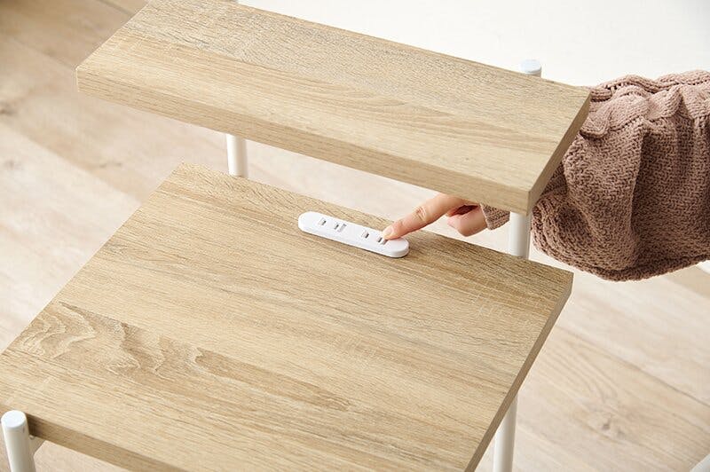 萩原スリーアイ HAGIHARA ナイトテーブル KST-3174NW ナチュラル