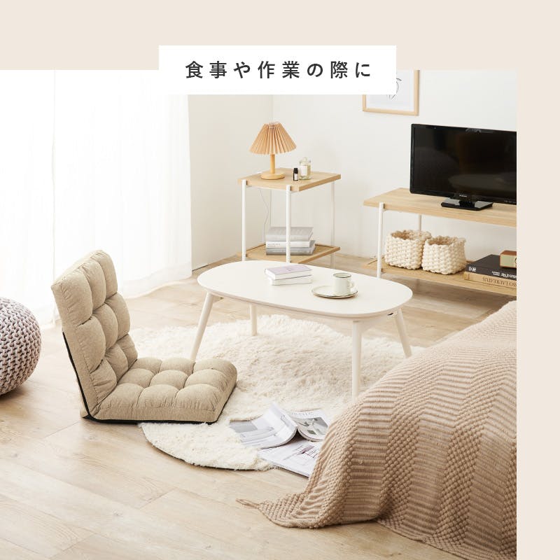 萩原スリーアイ HAGIHARA 座椅子2点セット LZ-4989NV-2S