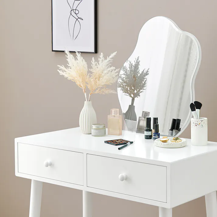 萩原スリーアイ HAGIHARA ドレッサー MD-6737WH ホワイト 4934257305198【別送品】