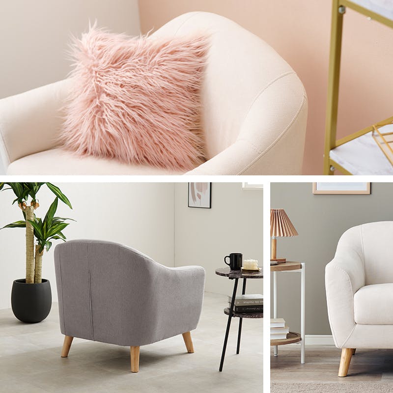 萩原スリーアイ HAGIHARA ソファ エメル1P-IV アイボリー 一人掛け