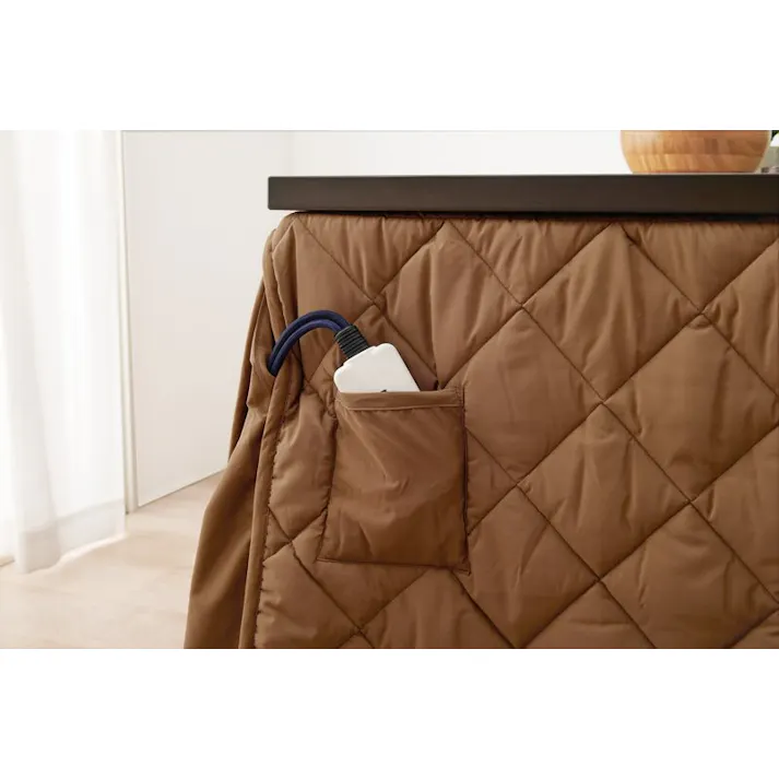 萩原スリーアイ HAGIHARA ダイニングコタツ・ふとん・チェア6点セット KOT-7311DBR-135+マロン+KC-7589DBR ダークブラウン 4934257311854【別送品】