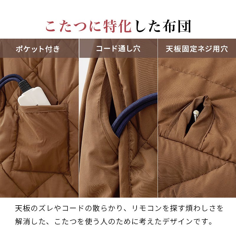 萩原スリーアイ HAGIHARA ダイニングコタツ・ふとん・チェア4点セット